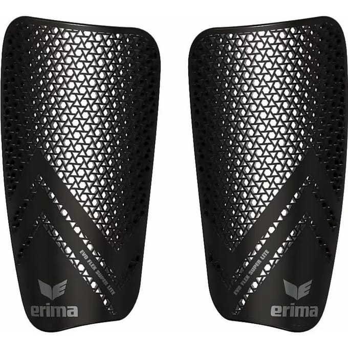 Erima Evo Flex Superlite Scheenbeschermer - Zwart / Zilver | Maat: M