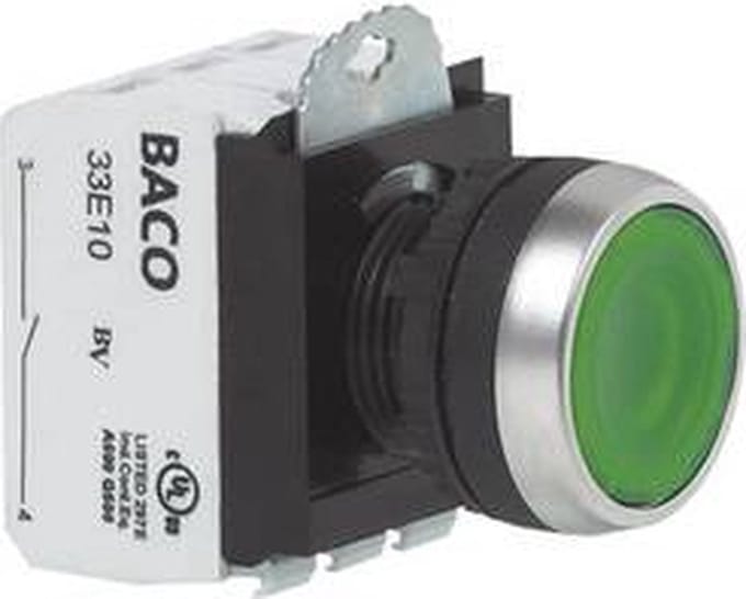 BACO BAL21AH50L L21AH50L Druktoets Kunststof frontring, Verchroomd Wit 1 stuk(s)