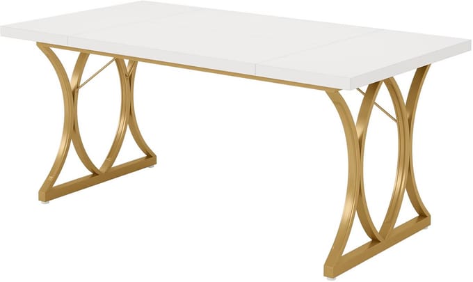 Eettafel - Keukentafel - Eetkamertafel - Voor 4-6 personen - Wit