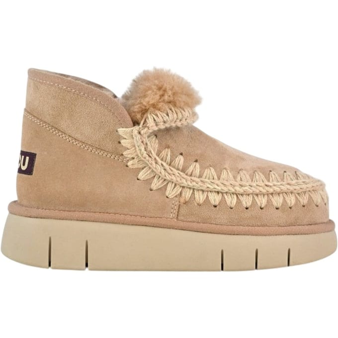 Mou Eskimo Bounce Sneaker Laarzen - Suède - Dames - Beige - Maat 38