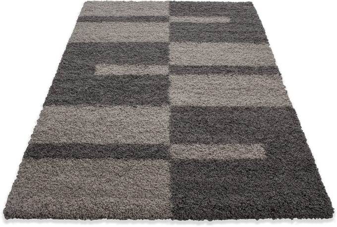 Extra hoogpolig en modern vloerkleed Gala - taupe - 140x200 cm