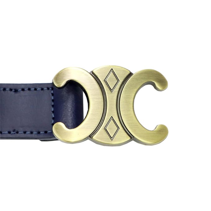 Dameslederen riem met stijlvolle gesp Gregorio black