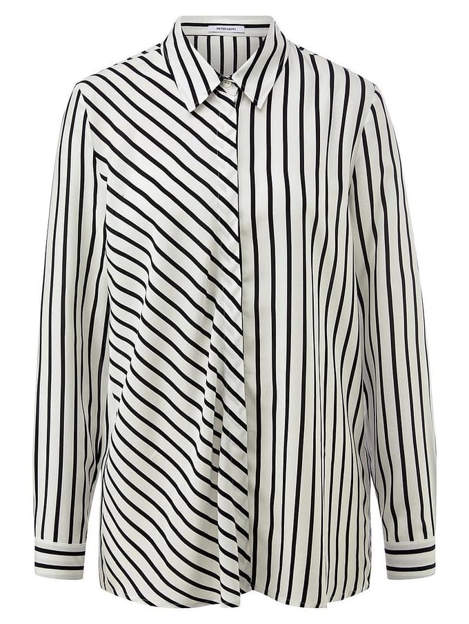 Blouse lange mouwen Van Peter Hahn wit