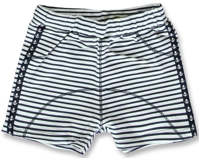 Lemon Beret Short Gestreept - Wit - Maat 74 - 141715