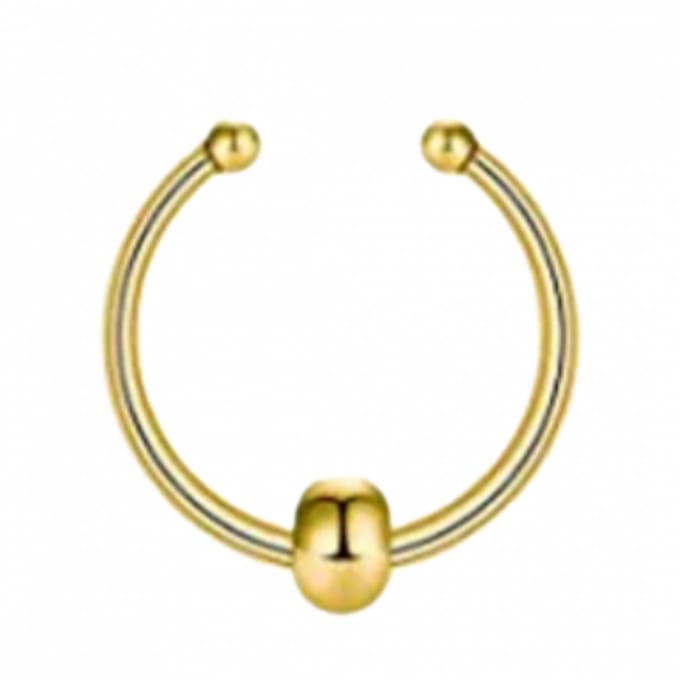 Fake Neus Piercing -Klein-Ring-Goudkleurig - Charme Bijoux