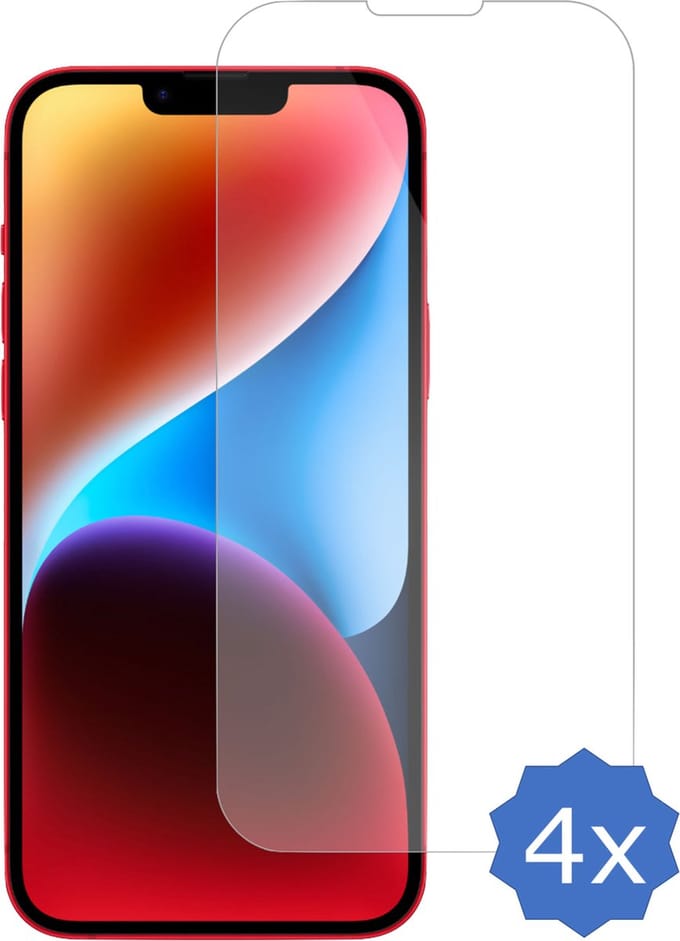 4x Geschikt voor iPhone 14 Screenprotector - Beschermglas Screen Protector 9H Glas