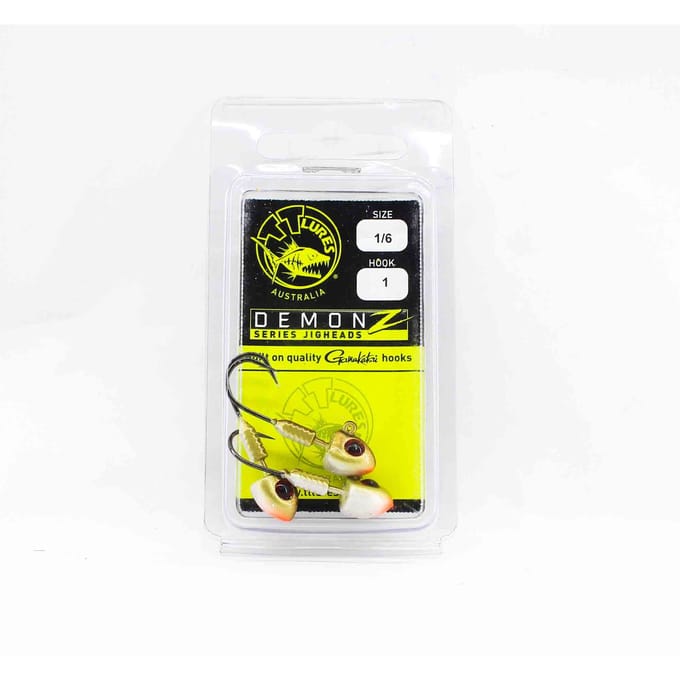 Tackle Tactics TT Demonz Tête plombée 1/6 oz 1H 3/paquet Golden Boy (7808) yellow
