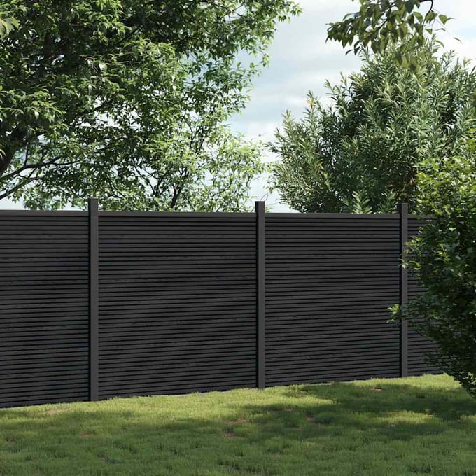 vidaXL - Schuttingpaneel - 353x186 - cm - HKC - grijs