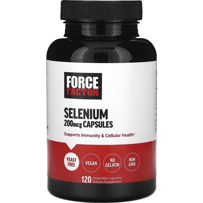 Force Factor, Selenium, 200mcg, 120 Plantaardige Capsules
