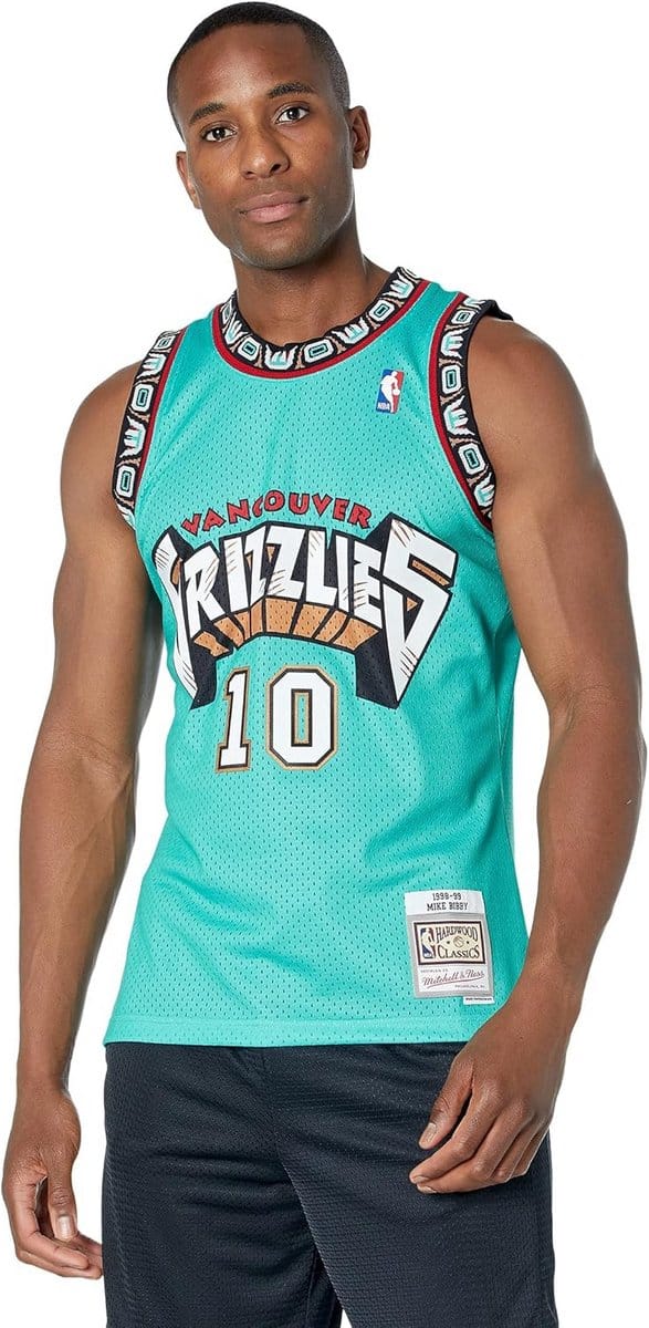 NBA Vancouver Grizzlies Mike Bibby 1998 Swingman Road Jersey