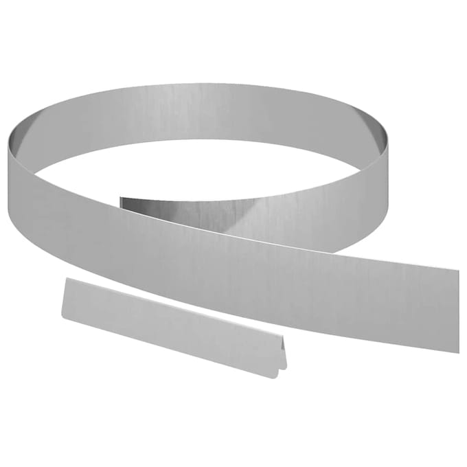 vidaXL - Grasafscherming - 4 - st - 450 - x - 10 - cm - Gegevens - staal - Zilver