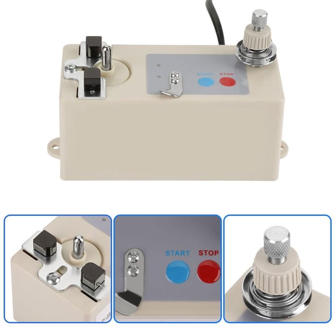Bobinoir électrique automatique pour fil de canette de machine à coudre noir