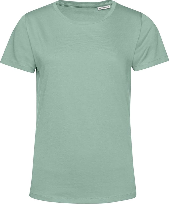 B&C Dames/dames E150 Organic T-Shirt met korte mouwen (Salie Groen)