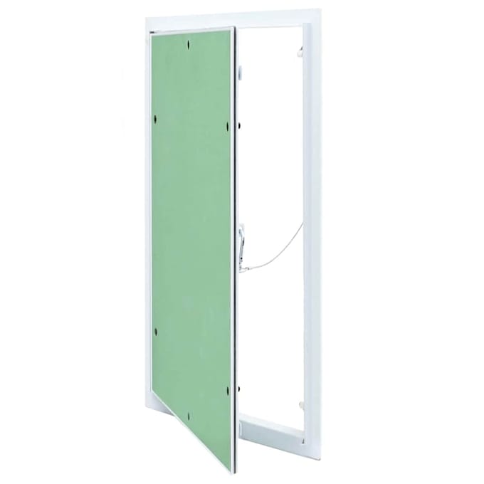 vidaXL - Access - Panel - Groen - en - Zilver - 35 - x - 55 - cm - Aluminium - en - Gipsplaat
