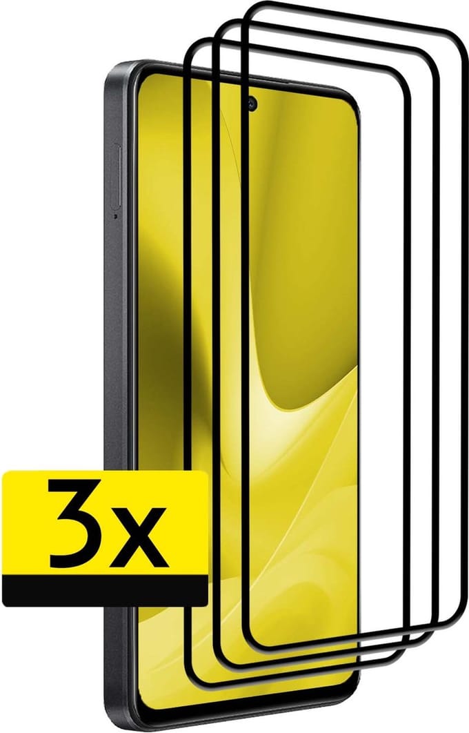Screenprotector - Geschikt voor OPPO A79 - 3 Stuks - Full Cover - Beschermglas - Gehard Glas - Tempered Glass - Screen Protector