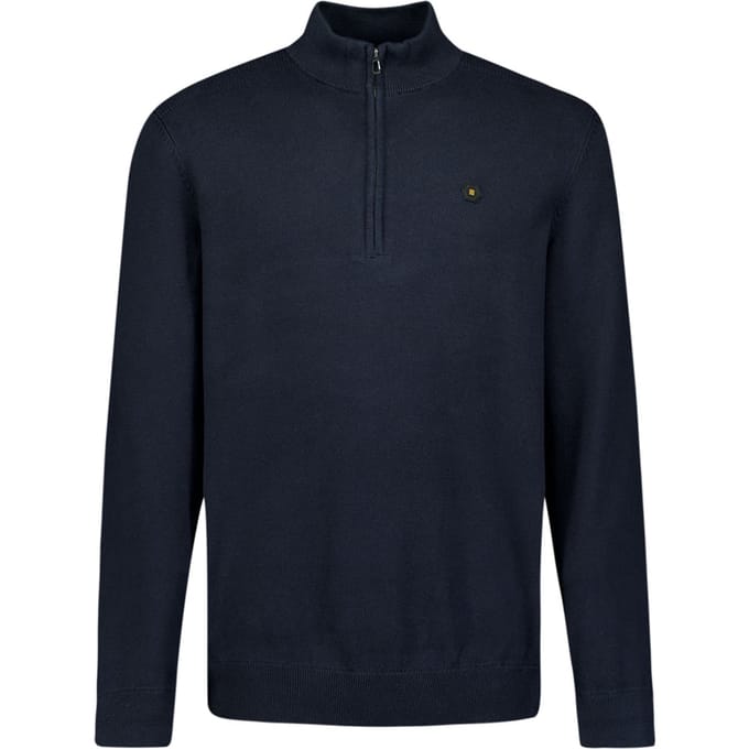 No Excess Pullover Half Zipper Solid Knit Night Größe: M | Turtlenecks Outlet | Herren | Schwarz