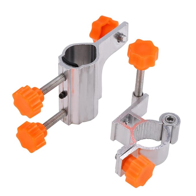 Duurzame aluminiumlegering hengelstokhouder stoelklembeugel visgerei accessoire(Oranje) gray