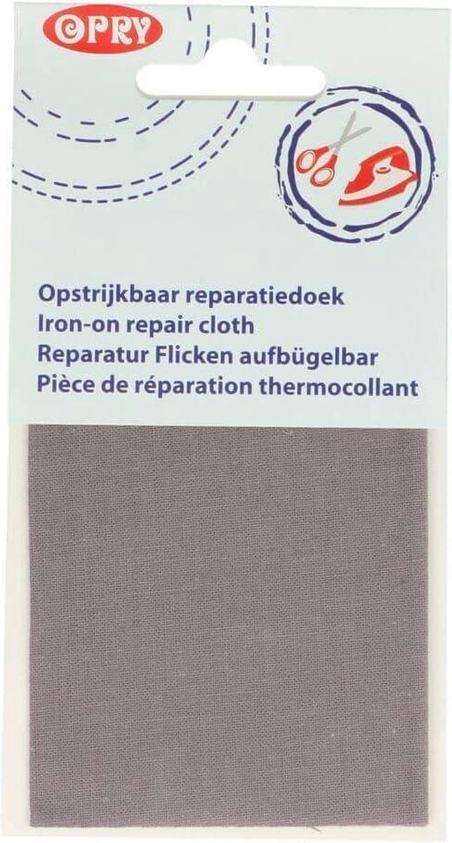OPRY REPARATIEDOEK OPSTRIJKBAAR 11X25CM - 004 GRIJS.