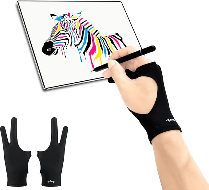 Set van 2 Digitale Tekenhandschoenen voor Tekentablet en iPad
