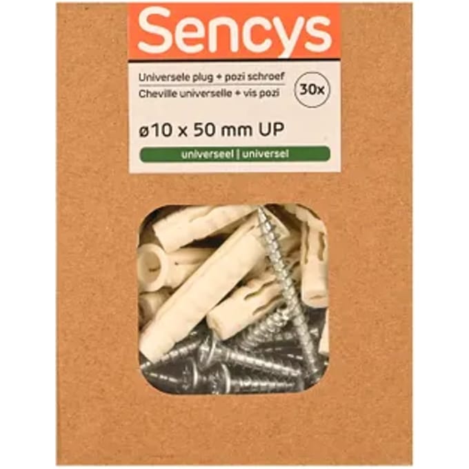 Sencys Universele Plug Nylon - Diam. 10x50mm - 30 Stuks