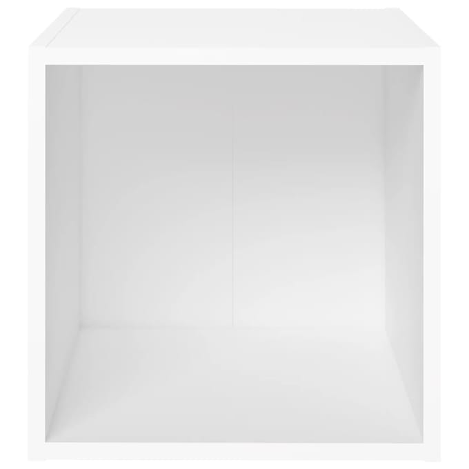 vidaXL - Tv-meubel - 37x35x37 - cm - bewerkt - hout - wit