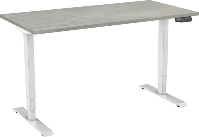 GAME HERO® Marvel Bureau Elektrisch Verstelbaar 2 Motorig - Wit Frame - Oxyd Blad - 160 x 80 cm