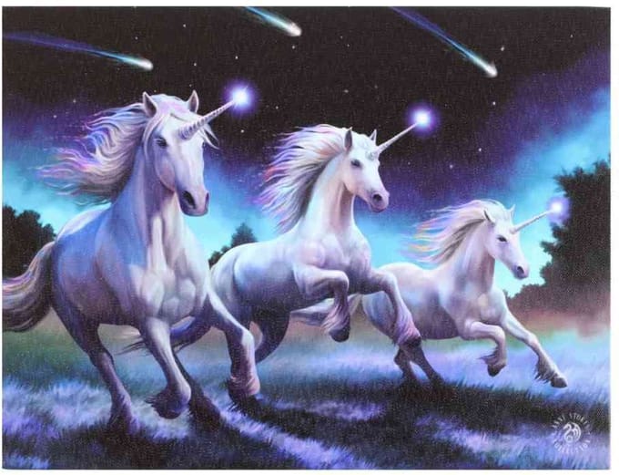 Something Different - 25x19cm Shooting Stars Canvas afbeelding - Multicolours