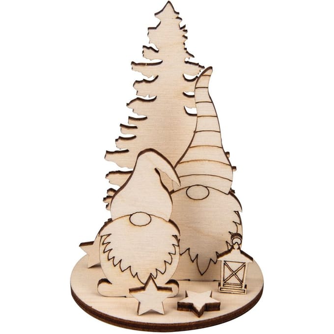 Houten bouwpakket "kabouter met denneboom"