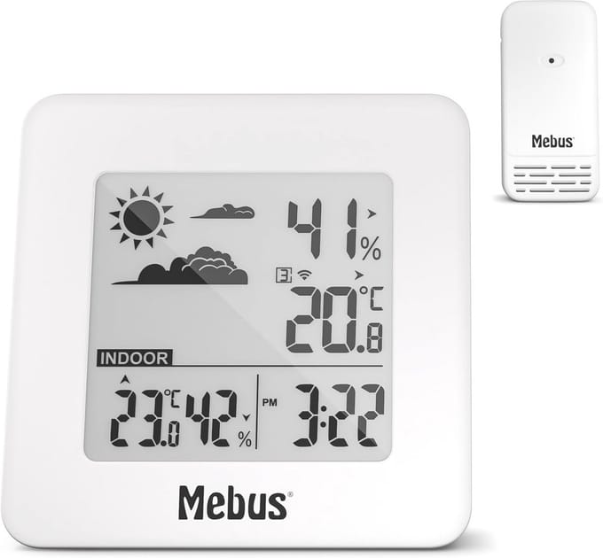 Draadloos weerstation met buitensensor en weervoorspelling - Thermometer en Hygrometer