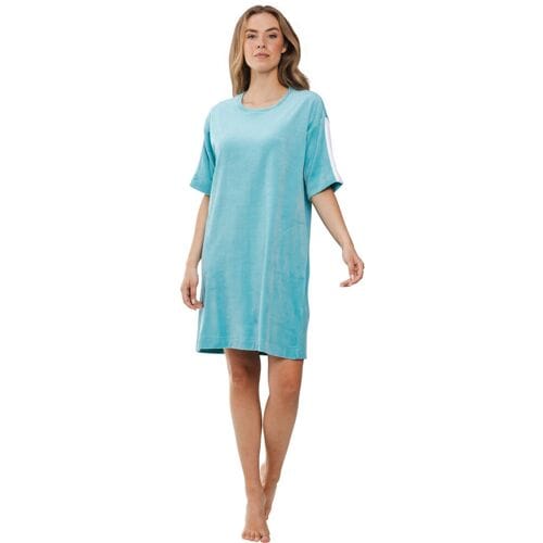 Dames Nachthemd Rebelle - Tropical Turquoise - Velours - Maat 38