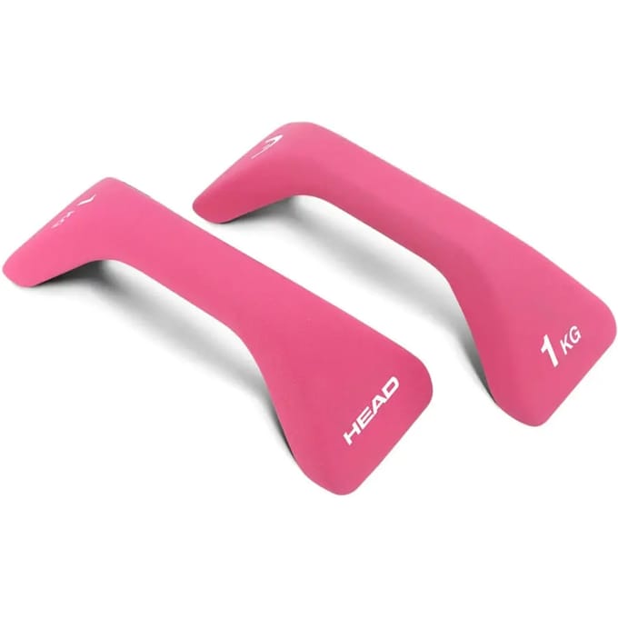 HEAD Push Up Bars - Opdruksteunen - Dumbells 1 kg - Gewichten Set - 2 in 1 - Roze