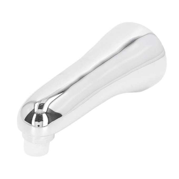 G1/2 Baduitloop Messing Galvanisch Eenvoudig Rond Inbouw Badkraan voor Badkamer Bad white