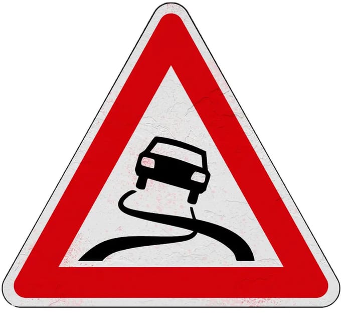 Slipgevaar bord - J20 | Sign Again materiaal | 20 cm