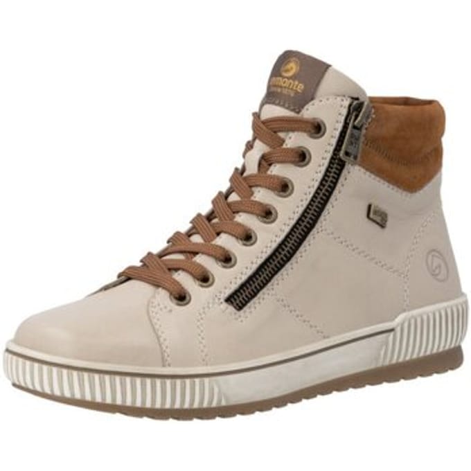 Remonte D0772-62 Veterschoenen Beige en Bruin Leer Dames - Beige - 42