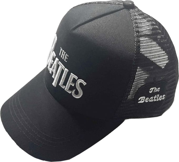 The Beatles - Drop T Logo & Apple Trucker pet - Zwart