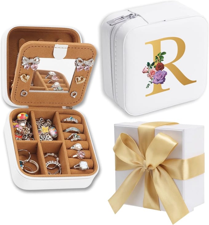 Sieradendoosje met Spiegel en Knopen - Perfect Cadeau voor Vrouwen