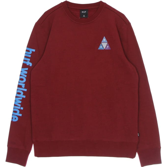 Prism Triple Triangle Crew Bloodstone herensweater met ronde hals