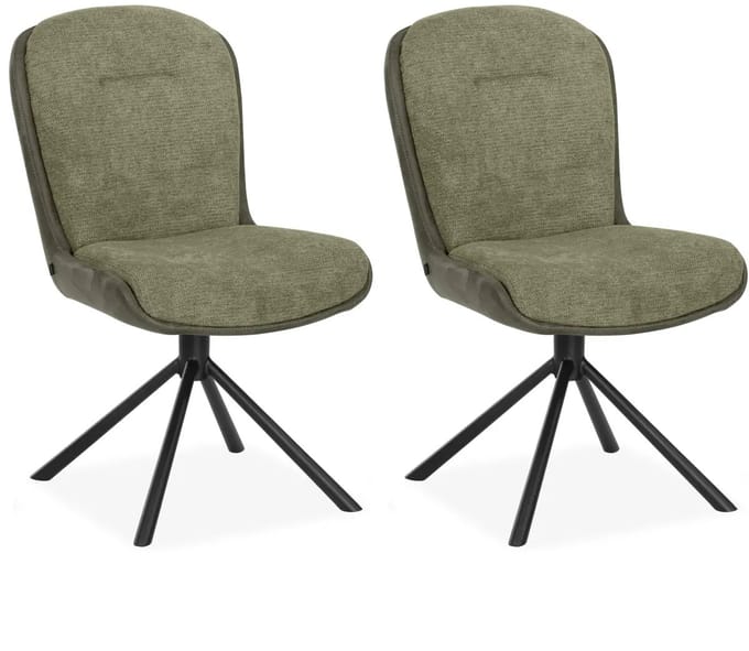 MX Sofa - Eetkamerstoel Trafford - Sage (set van 2 stoelen)