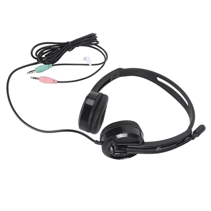 Microfoon Koptelefoon 120 Graden Draaibare Microfoon Bekabelde Headsets HiFi Luidspreker Laptop Koptelefoon