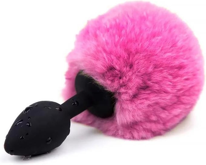 Butt Plug with Pompon Pink Size S
