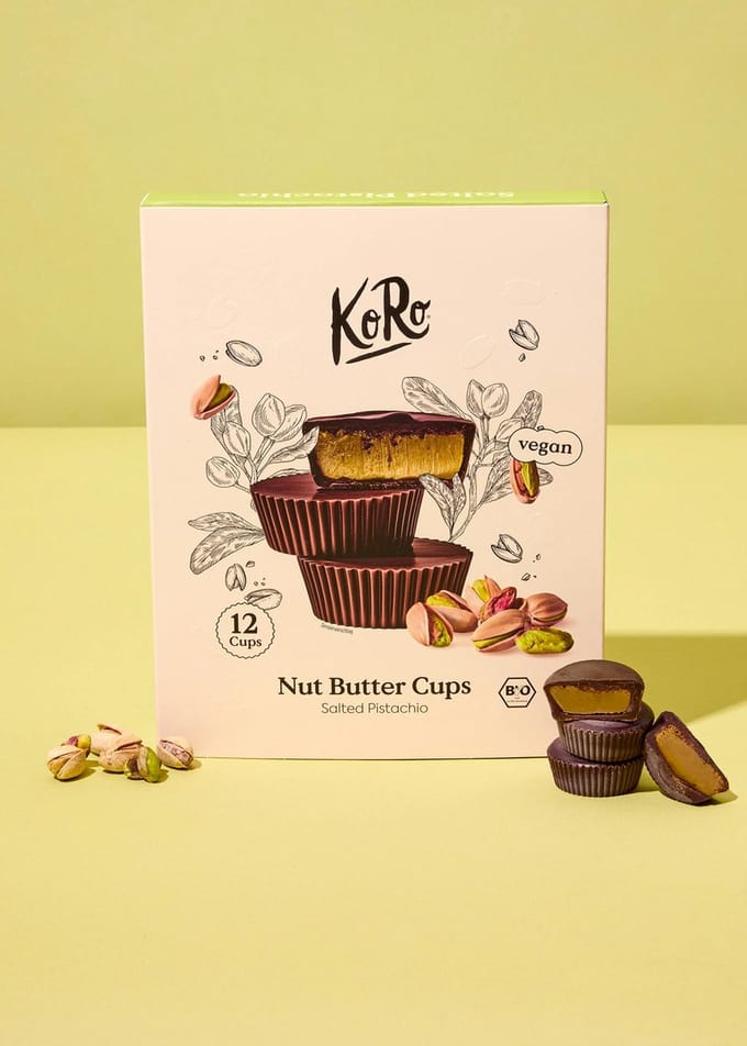 KoRo | Cadeaubox bio vegan nut butter cups salted pistachio 12 x 13 g