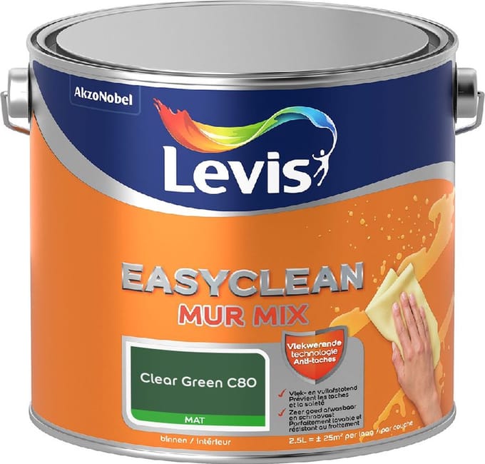 Levis - Easyclean Mur Mat Mix - Clear Green C80 - Mengverf - 2,5 L