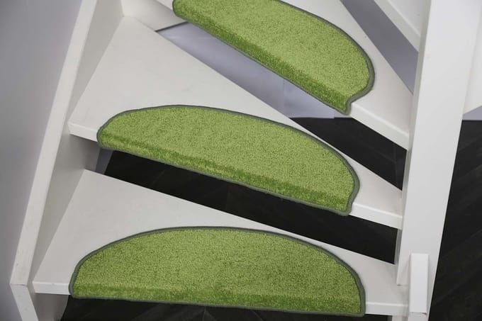Trapmatten Twist- 15 stuks-65x20x4 cm-Groen