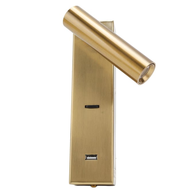 Lampe de lecture murale à LED, rechargeable, simple, angle réglable, pour chambre à coucher, hôtel