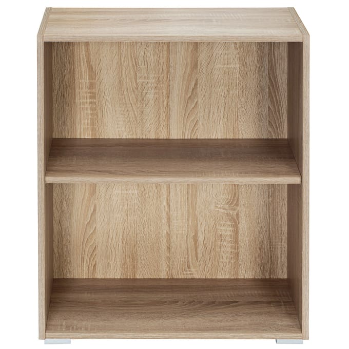 Casaria Boekenkast Vela - 2 Vakken Verstelbaar 77x60x28 cm - Eik