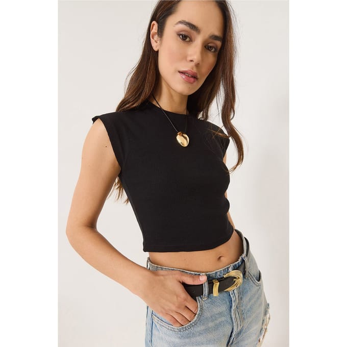 Crew Neck Crop T-shirt