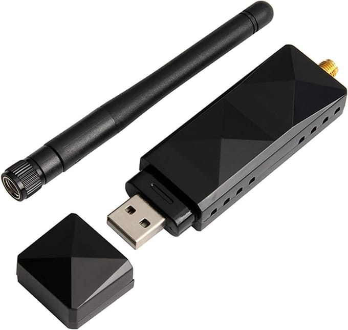 USB Wireless Network Card voor TV en Computer, ROS Soft Routing WiFi Adapter met 2 DBi Antenne voor Linux en Windows