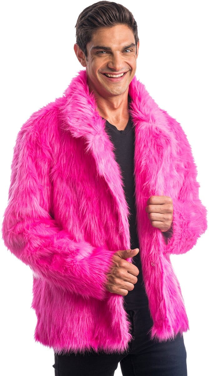 CHAKS - Roze bontjas voor volwassenen - M