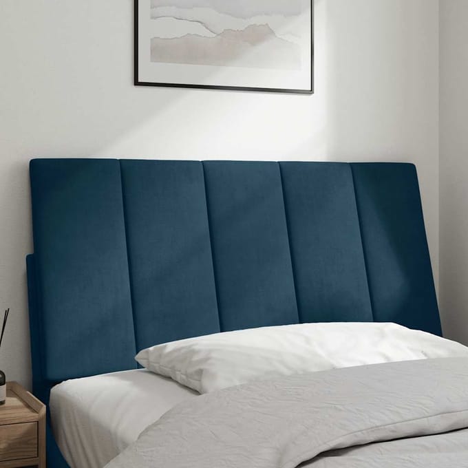 vidaXL - Hoofdbordkussen - "Hanko" - 100 - cm - fluweel - blauw