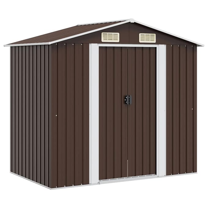 vidaXL - Tuinberging - 204x132x186 - cm - staal - bruin